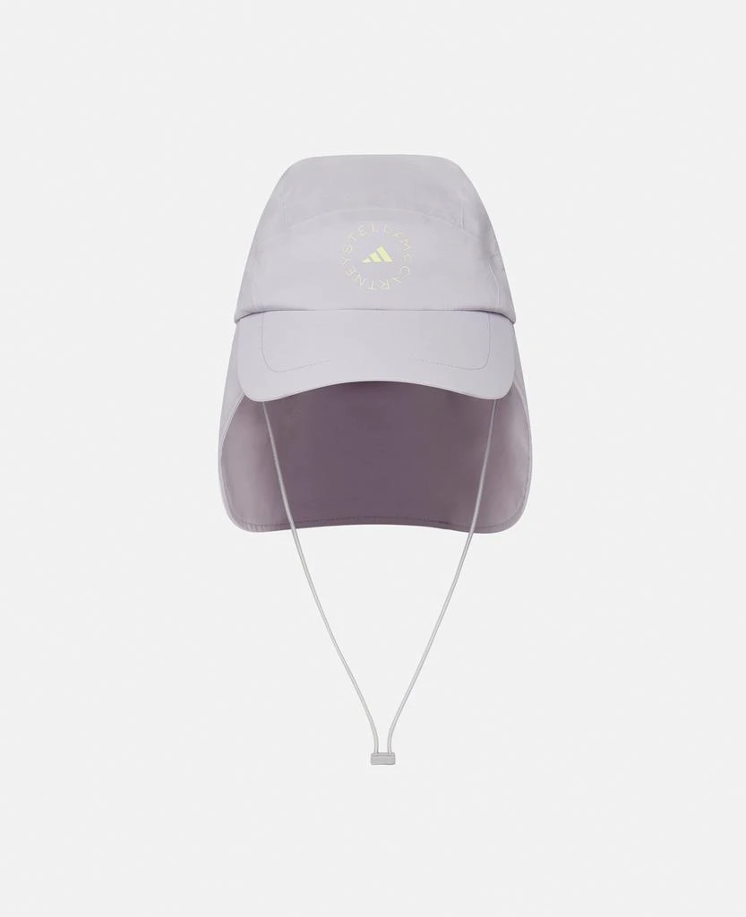 Stella McCartney Stella McCartney - Baseball Cap With Flaps, Woman, Glory Grey/Pulse Lime 1
