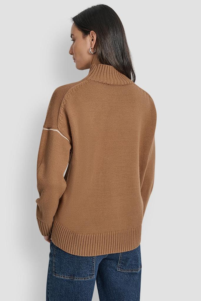 DKNY LOGO INTARSIA MOCK-NECK SWEATER - Sweaters - BeyondStyle