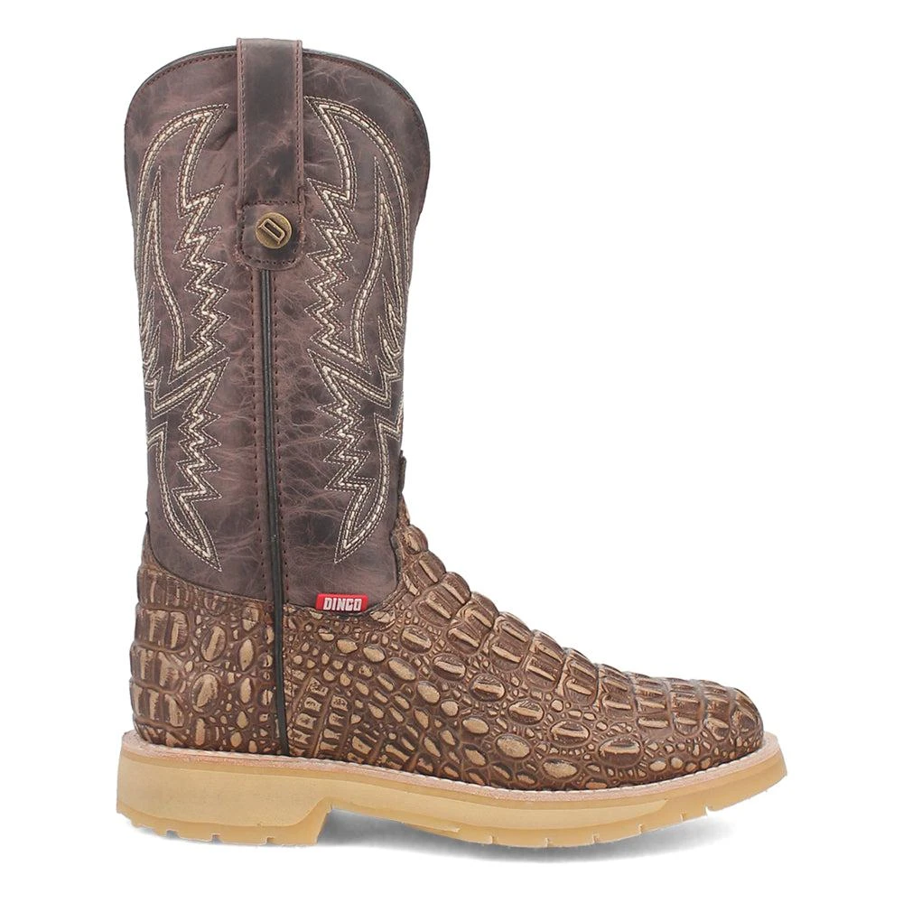 Dingo Death Valley Embroidered Croc Round Toe Cowboy Boots 1