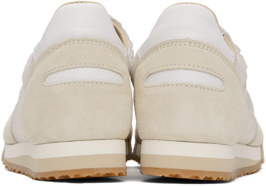 Spalwart White & Beige Pitch Low Sneakers