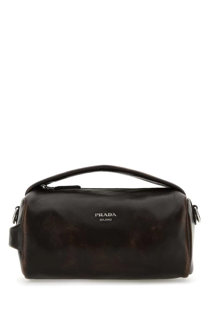 Prada Prada Logo-Detailed Zip-Up Shoulder Bag 1