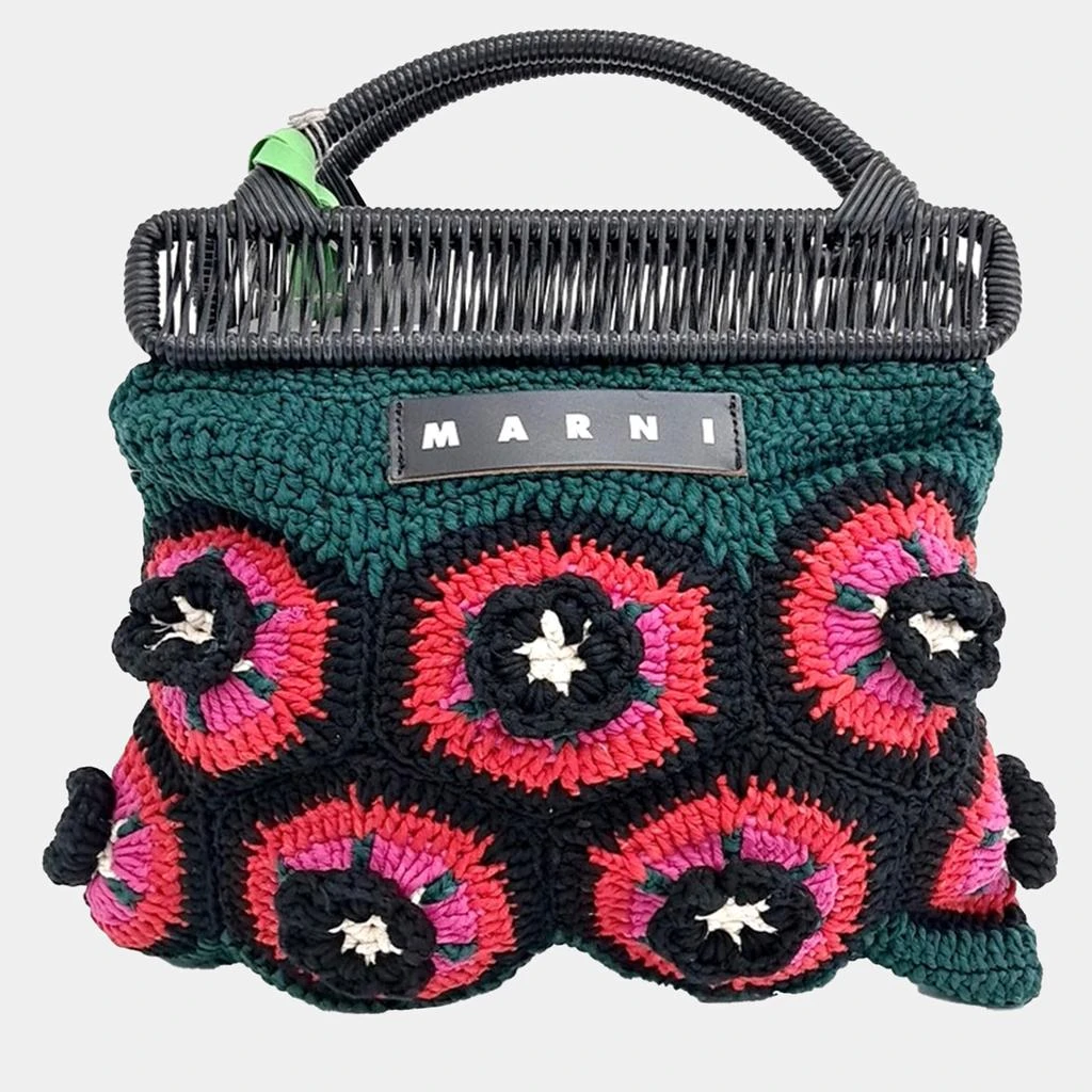 Marni Marni Multicolor Fabric Knit Market Bag 1
