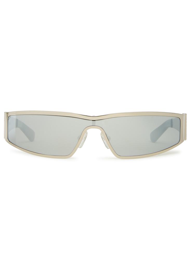 Alexander McQueen Y2K mirrored wraparound mask sunglasses