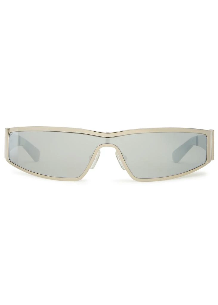 ALEXANDER MCQUEEN Y2K mirrored wraparound mask sunglasses 2