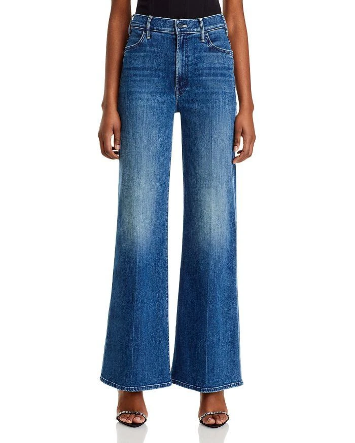 MOTHER The Hustler Roller Skimp High Rise Wide Leg Jeans in Caving In 7