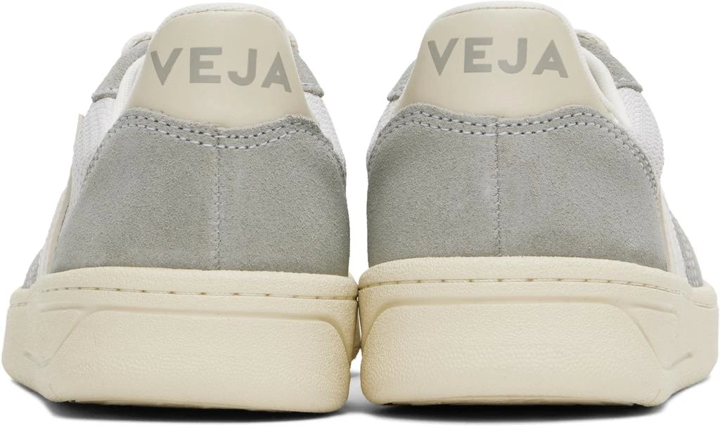 Veja White & Gray V-10 B-Mesh Low Top Sneakers 2