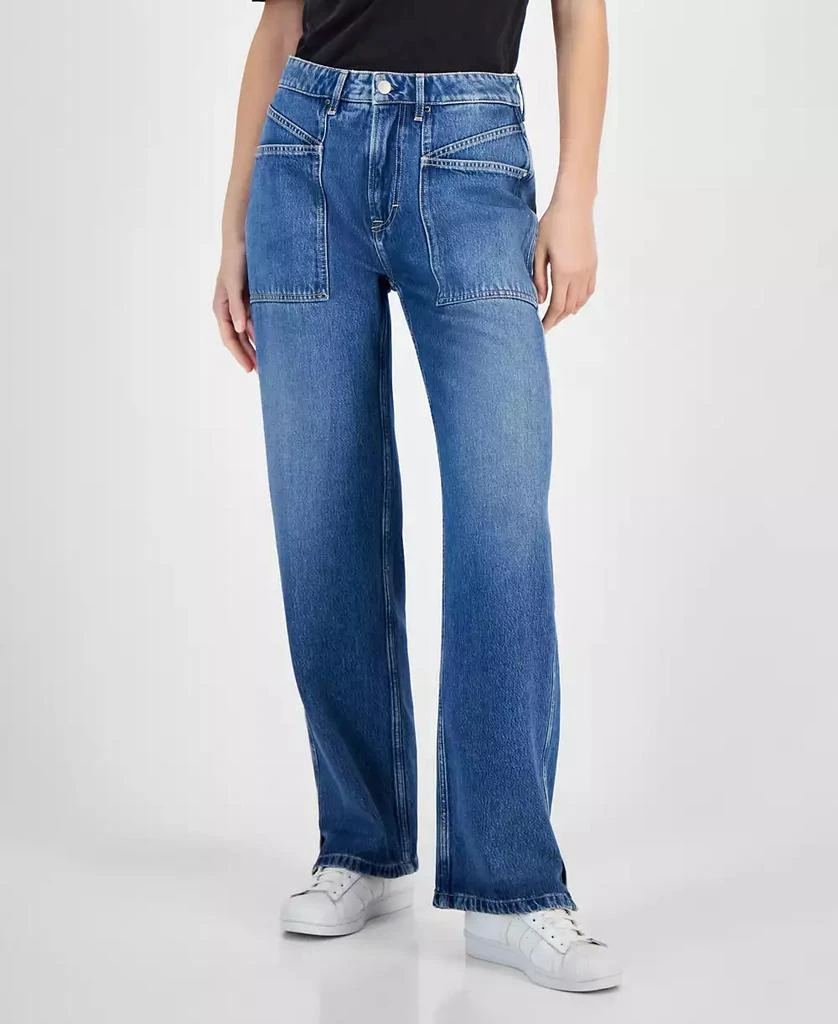 Hugo Boss Women's Soft Stretch Denim Wide-Leg Pants 1