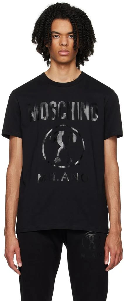 Moschino Black Double Question Mark T-Shirt 1
