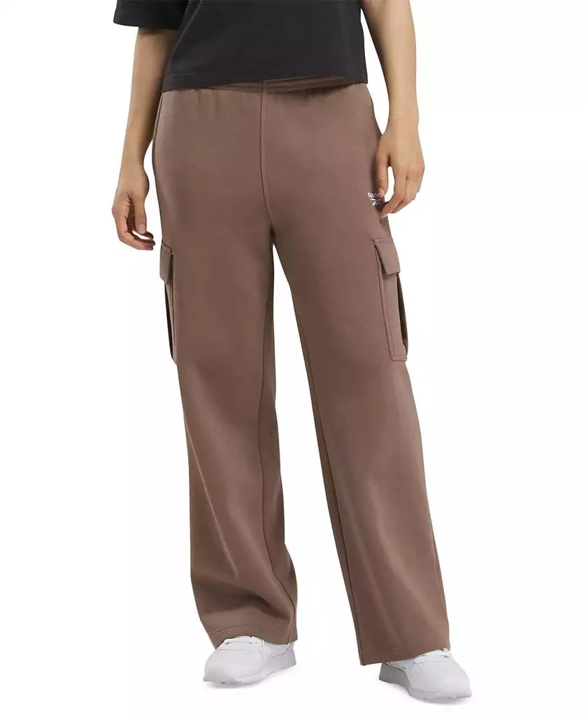 Reebok Women's Identity Mid-Rise Fleece Cargo Sweatpants 1