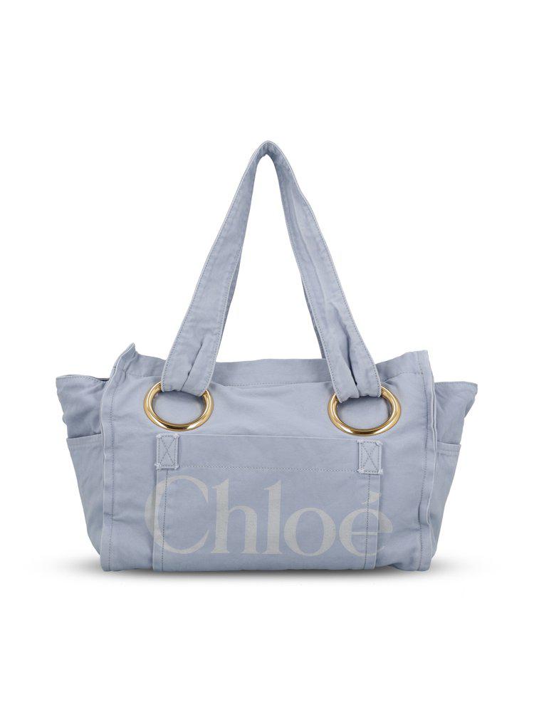 Chloé Chloé Logo Printed Tote Bag