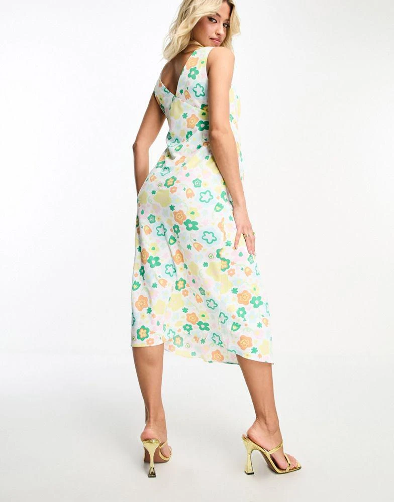 Glamorous Maternity Glamorous Maternity 90s midi shift dress in retro spring floral 2
