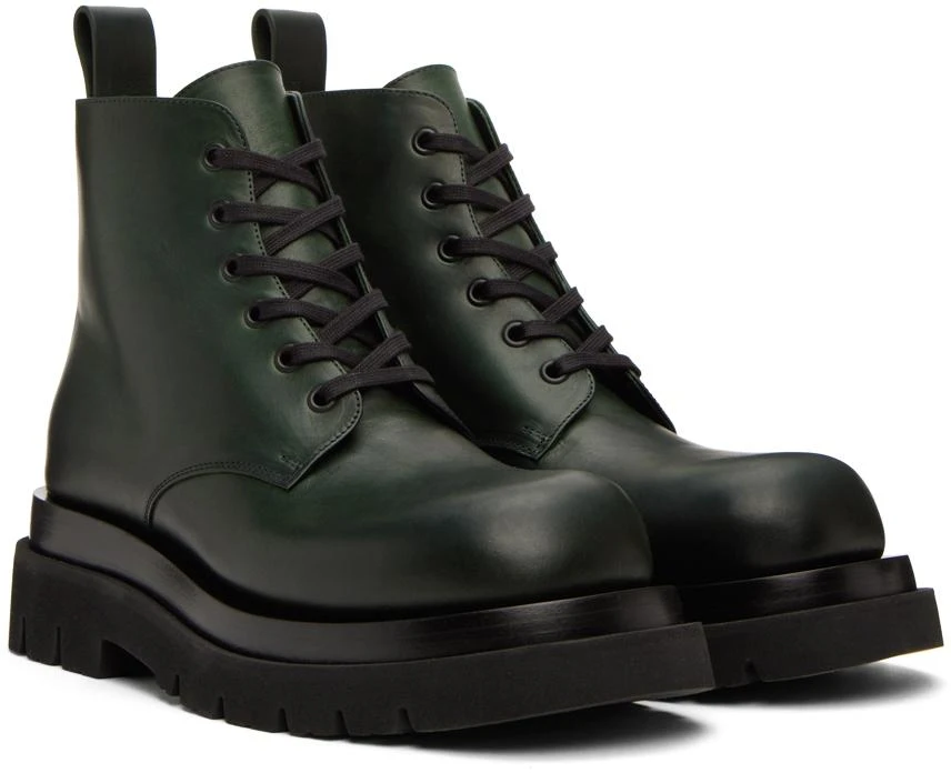 Bottega Veneta Green Lugged Boots 4