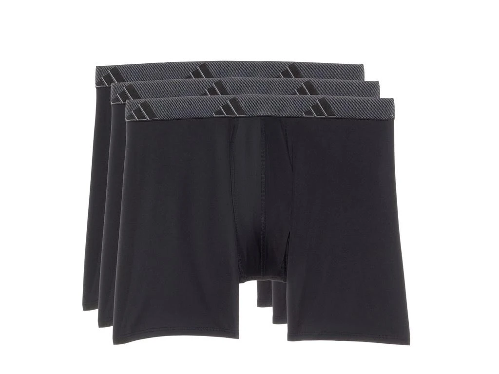 Adidas Athletic Fit Microfiber Boxer Brief Underwear 3-Pack 1