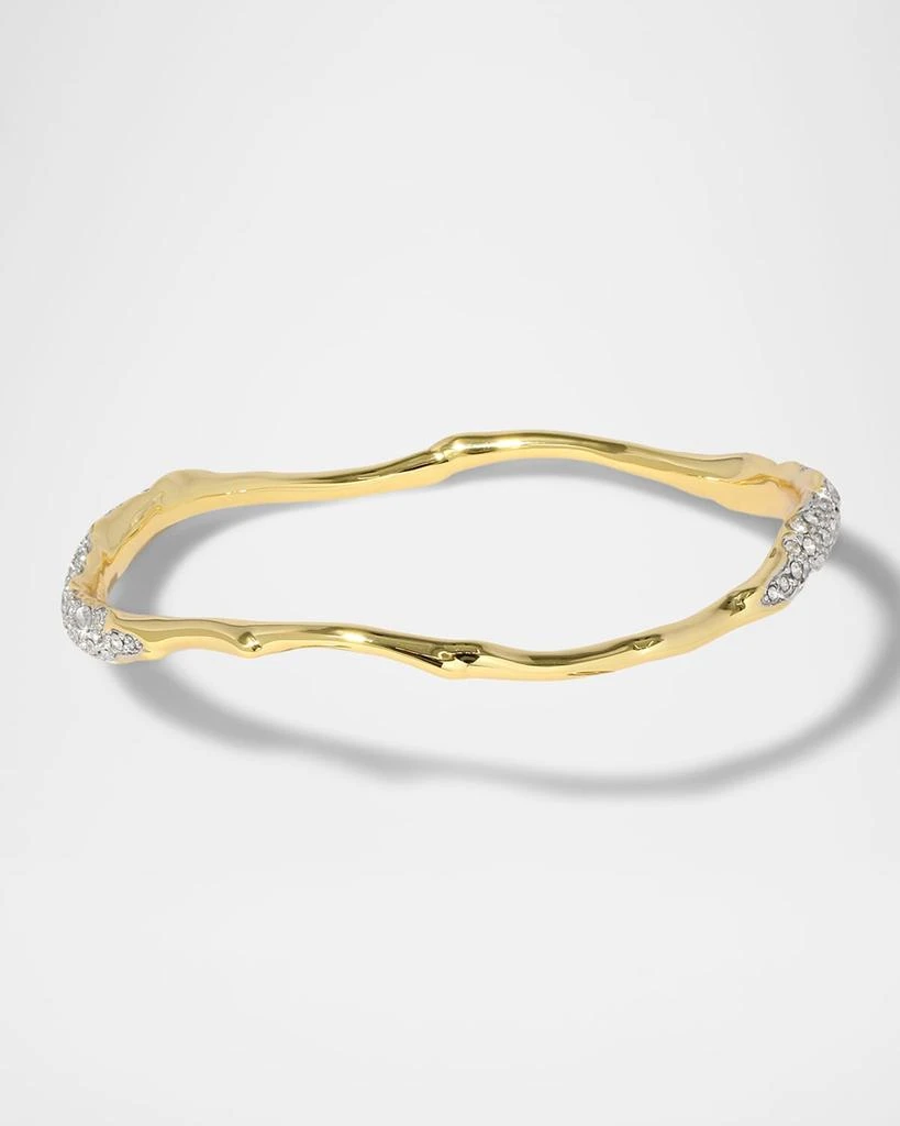 Alexis Bittar Solanales Gold Crystal Skinny Bangle Bracelet 3