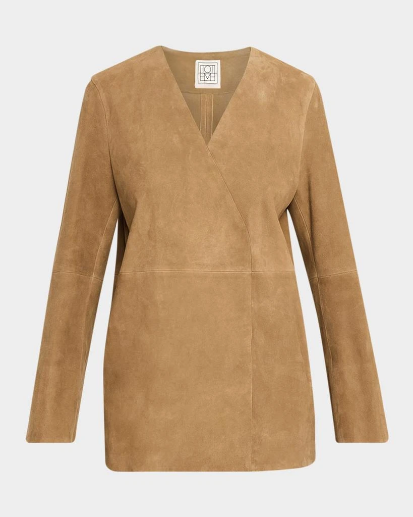 Totême V-Neck Suede Blazer