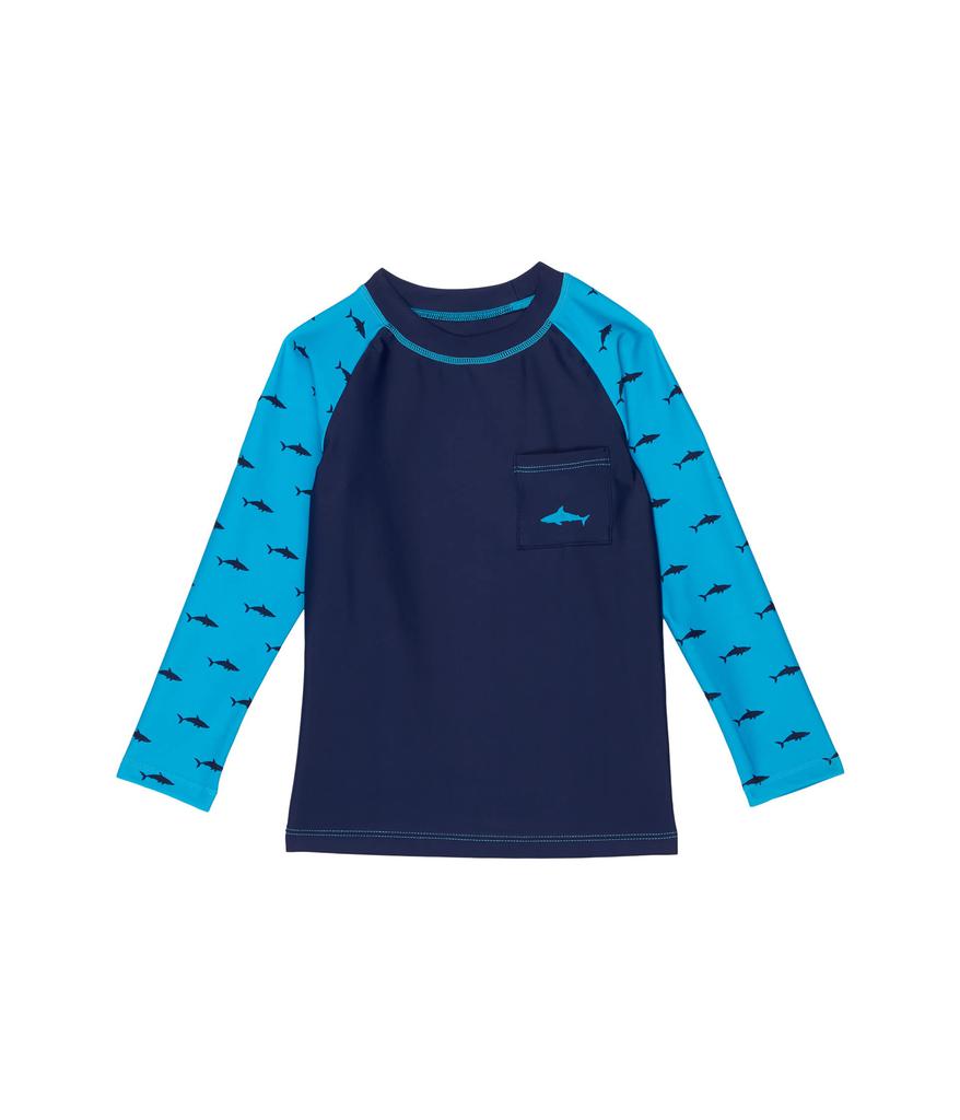 Hatley Silhouette Sharks Long Sleeve Rashguard (Toddler/Little Kids/Big Kids)