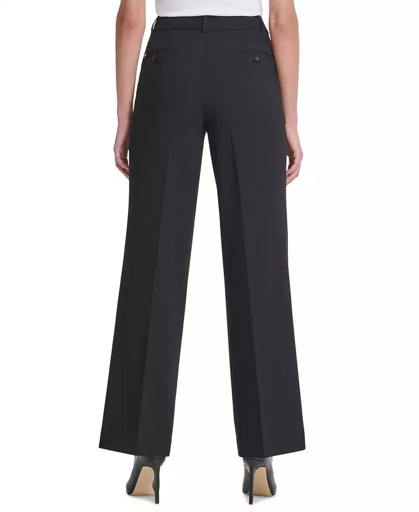 DKNY Women's Solid High-Rise Wide-Leg Career Pants 2