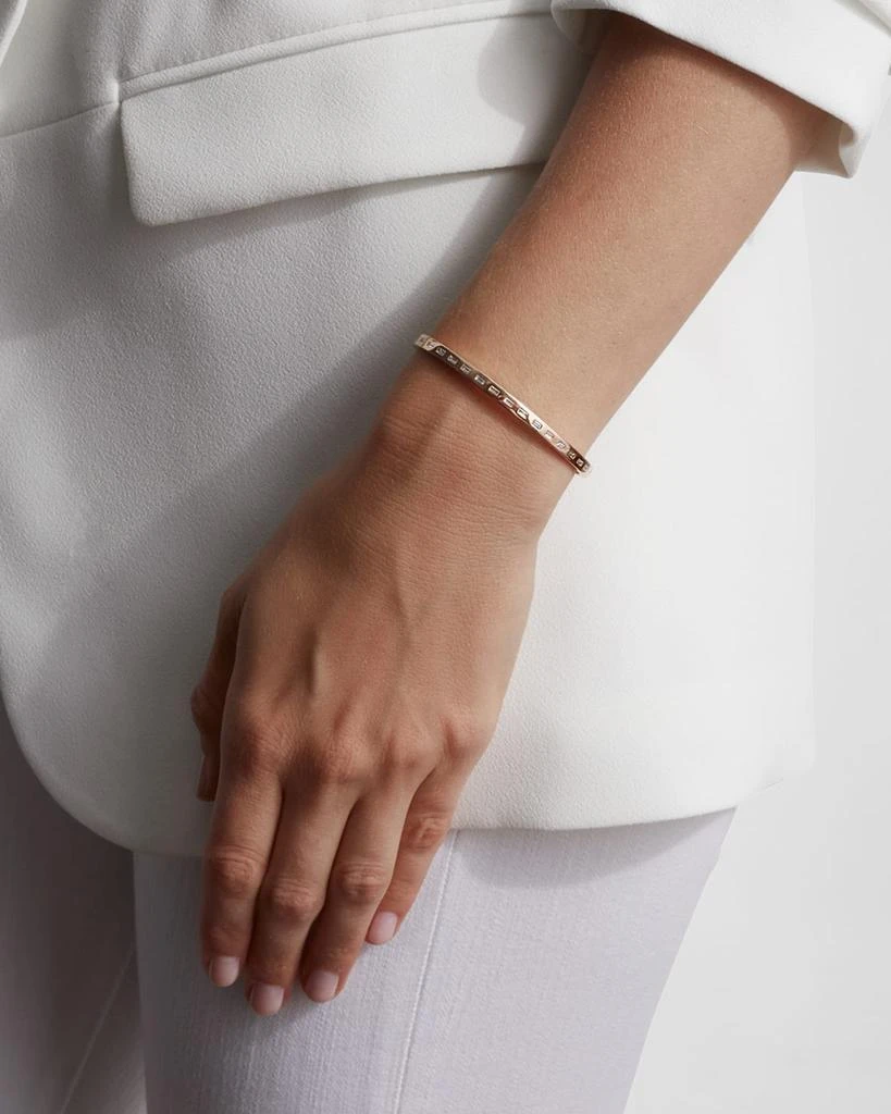 Walters Faith Ottoline Rose Gold Narrow Cuff with Gypsy-Set Baguette Diamonds 3