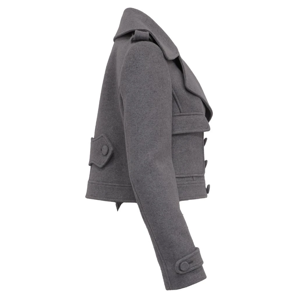 Altuzarra Laga Double-Breasted Peacoat in Grey Wool 3