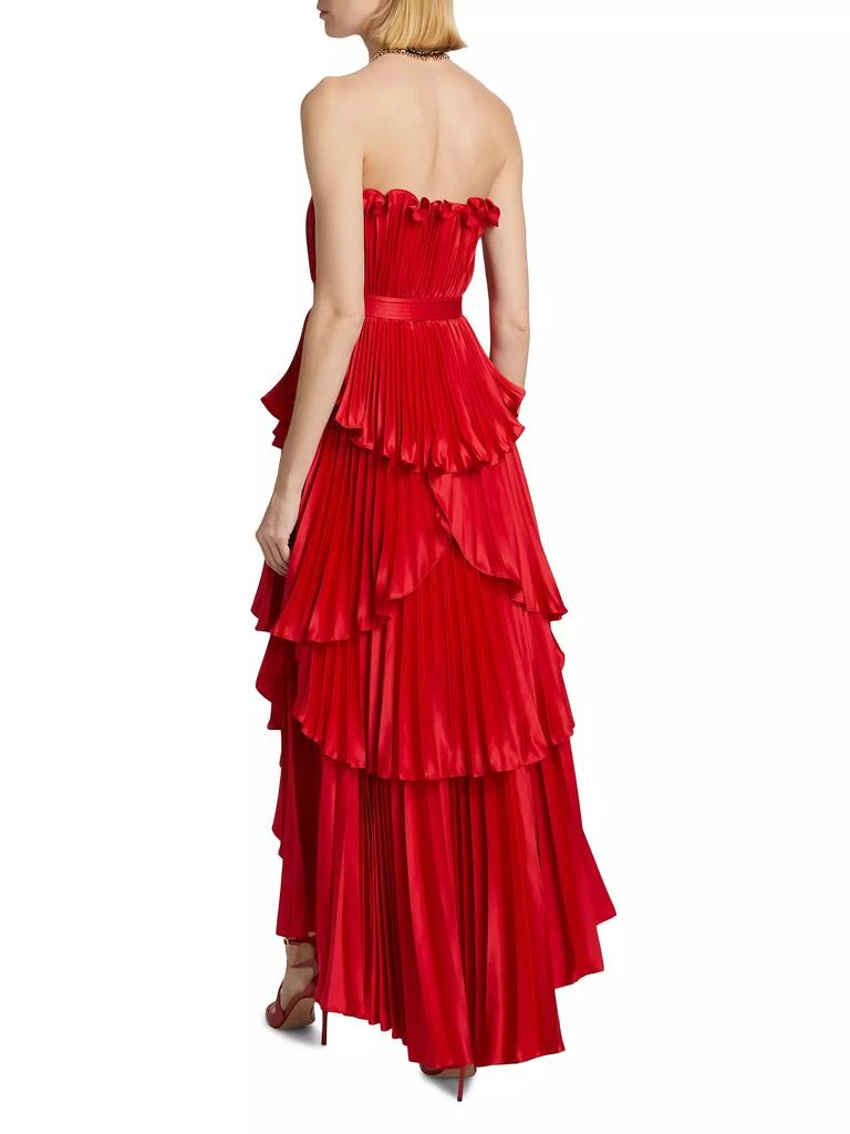 AMUR Janey Tiered Shell High-Low Gown 5