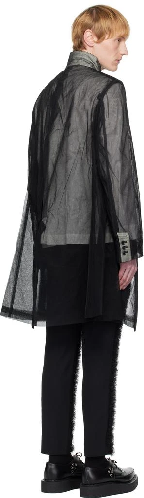 Comme des Garcons Black Nylon Tulle Long Blazer 3