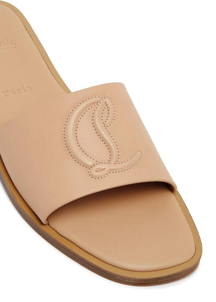 Christian Louboutin CL embossed leather sliders  4