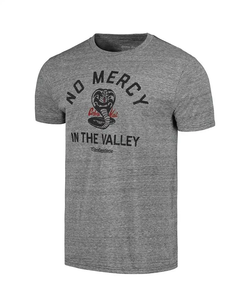 Contenders Clothing Men's Heather Gray Cobra Kai No Mercy In The Valley T-shirt 3