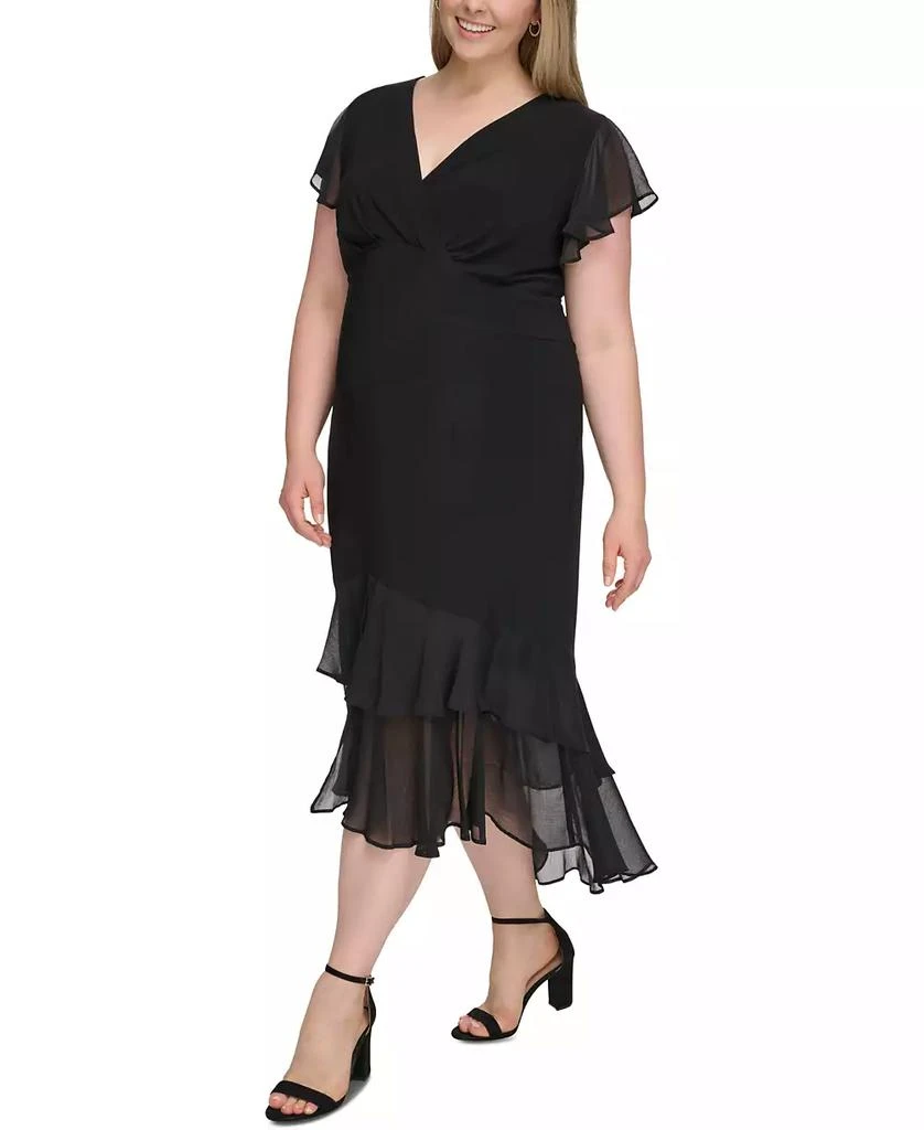 Tommy Hilfiger Plus Size Flutter-Sleeve A-Line Dress 5