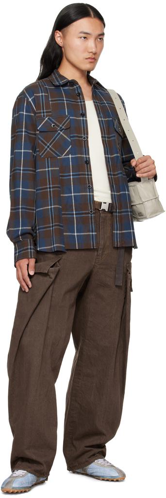 Brown & Blue Plaid Flannel Shirt – On Sale Now with Up to 56% Off