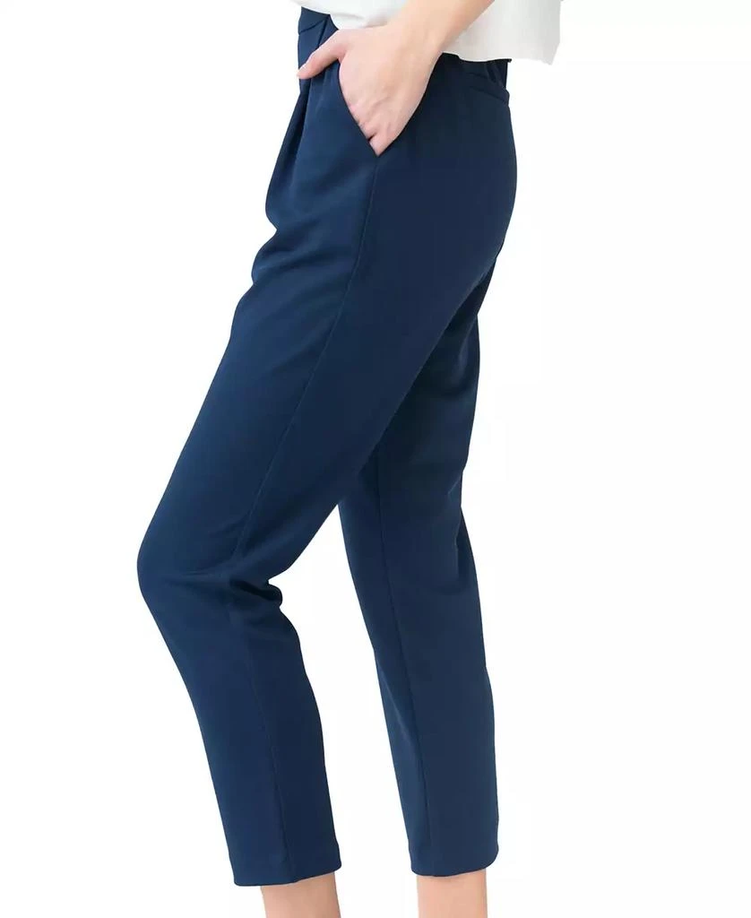Adrienne Landau Women's Pull-On Pleat-Front Cropped Pants 3