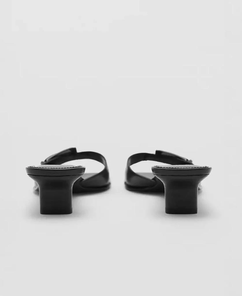 Mango Women's Buckle Leather Sandals 3
