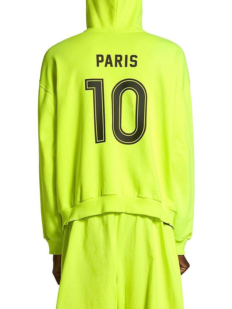 Balenciaga Paris Soccer Medium Fit Zip-Up Hoodie - Free Shipping