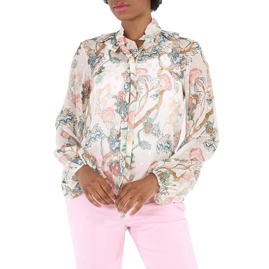 Chloé White Printed Blouse