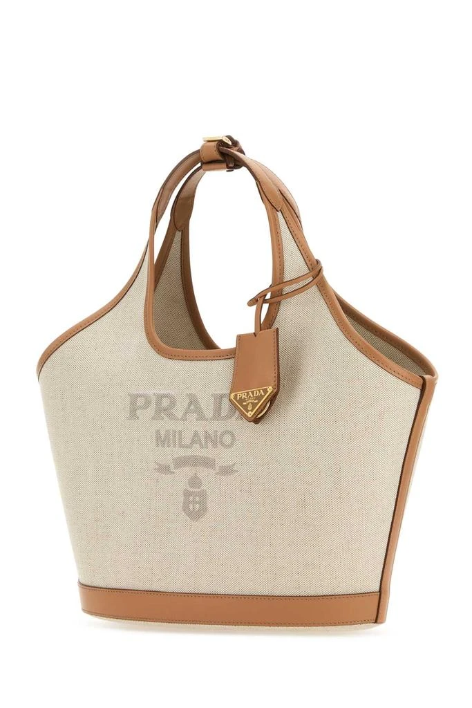 Prada SAND CANVAS HANDBAG 2