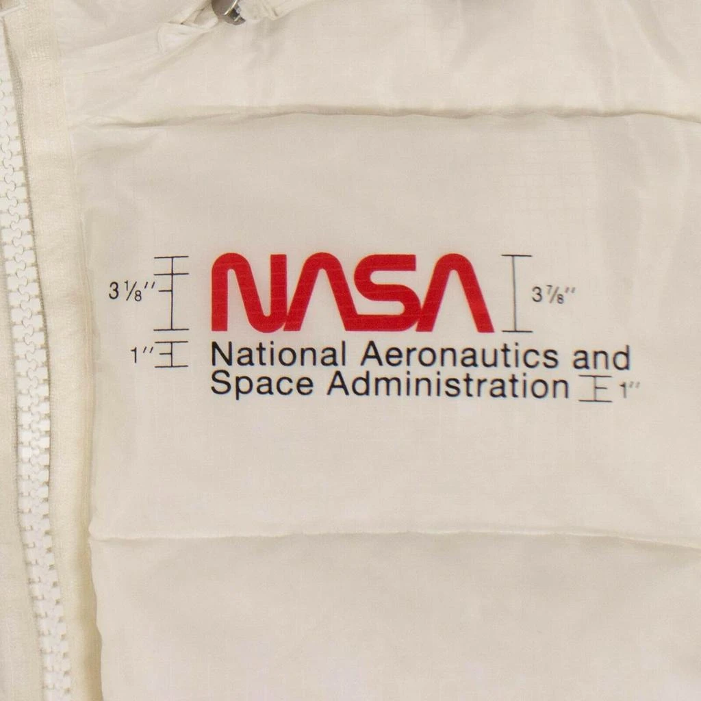 Heron Preston White Down NASA Puffer Coat 4