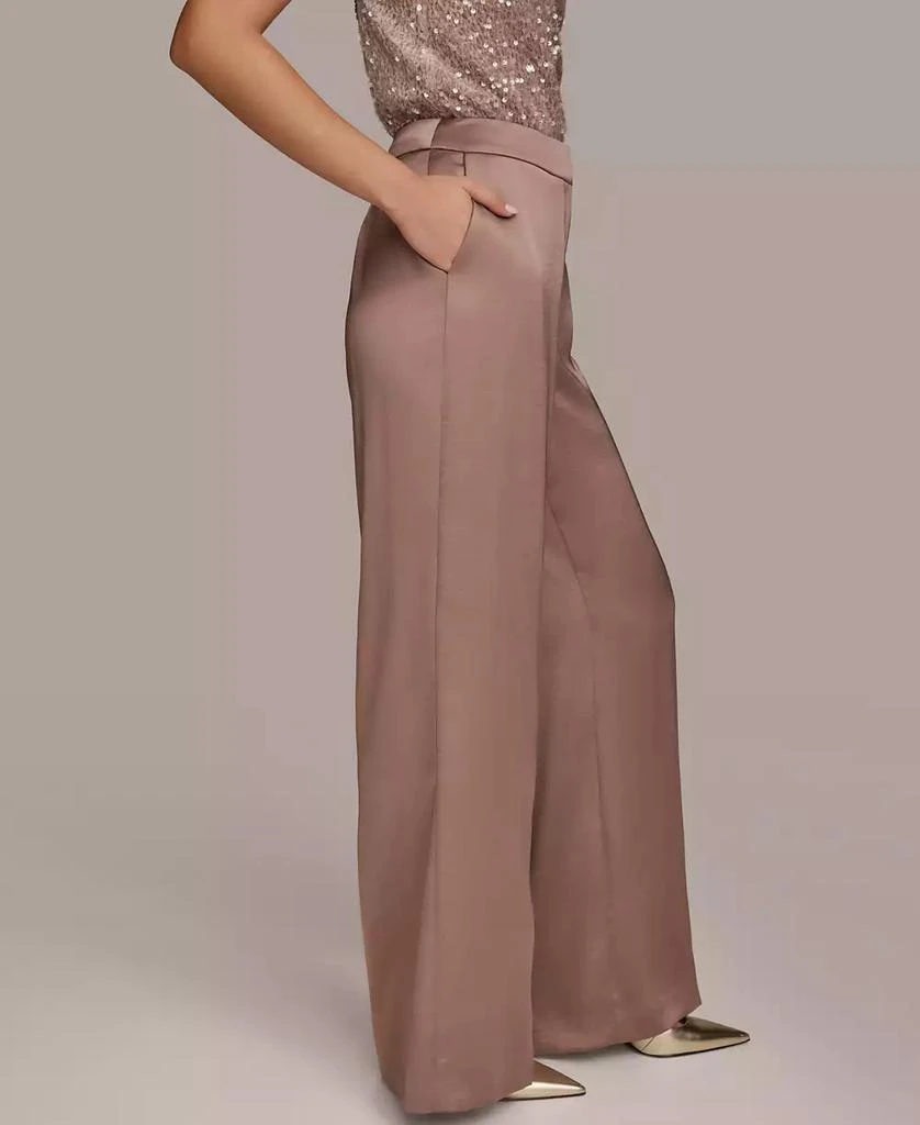 Donna Karan Women's Charmeuse Wide-Leg Pants 3