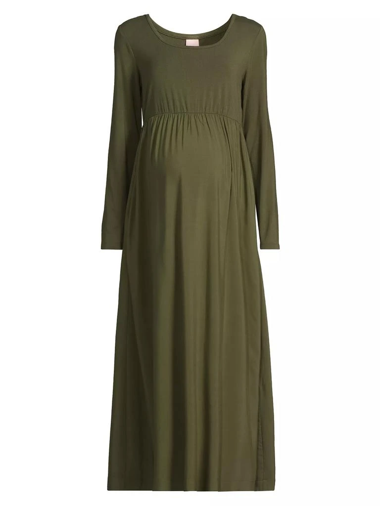 Nom Maternity Maeve Shirred Midi-Dress 1