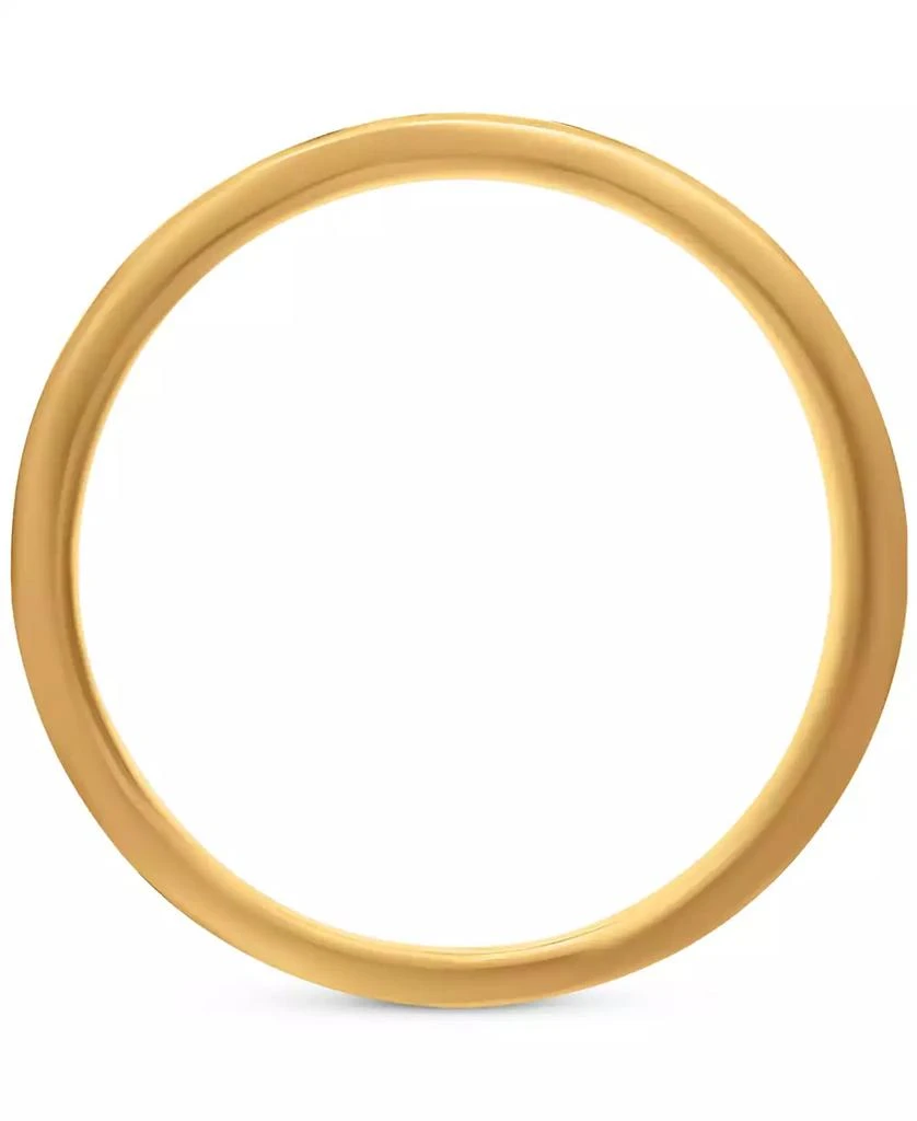 Macy
s Men
s Geometric Texture Milgrain Bead Wedding Band in 18k Gold-Plated Sterling Silver 10