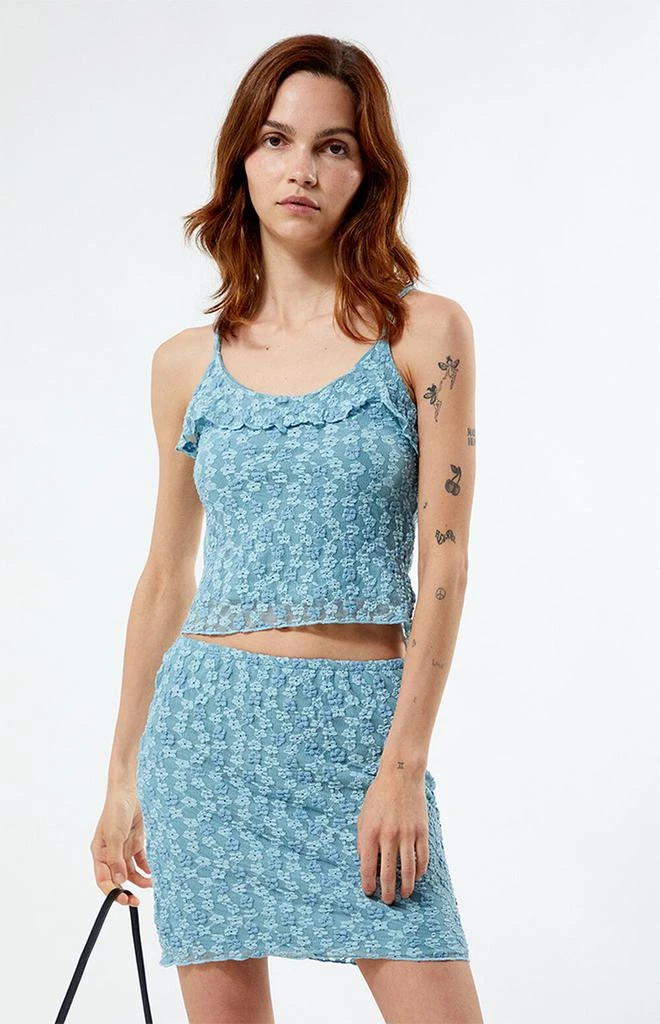 Daisy Street Bubble Lace Mid Rise Mini Skirt 1