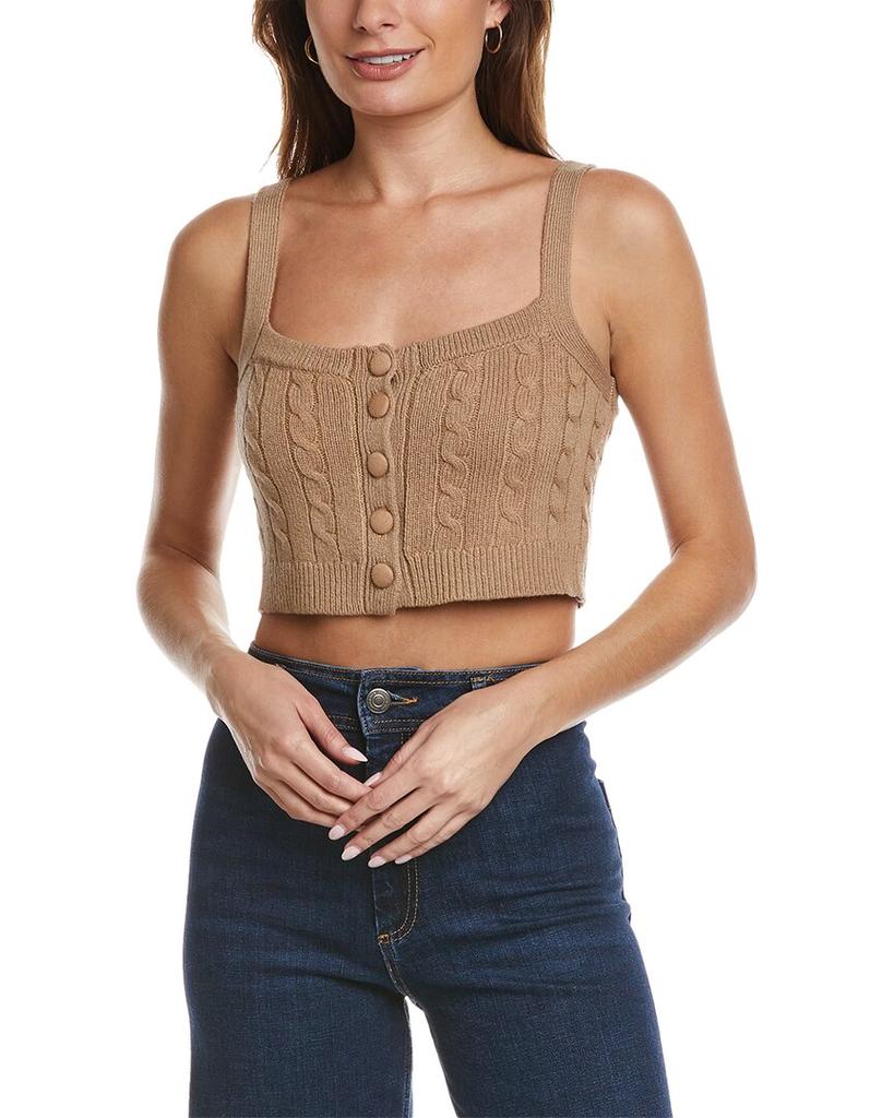 JoosTricot JoosTricot Cable Cropped Wool Tank