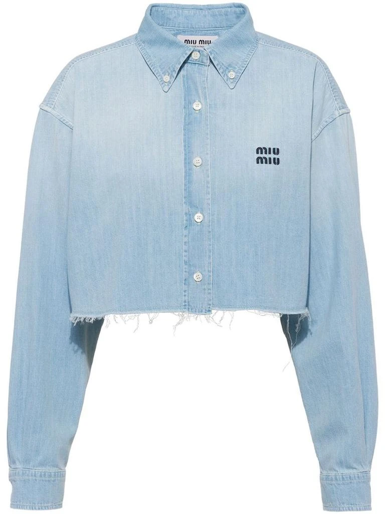 Miu Miu Chambray denim shirt - women -  -  - Blue 1