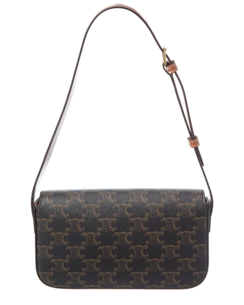 Celine CELINE Claude Triomphe Canvas & Leather Shoulder Bag 2