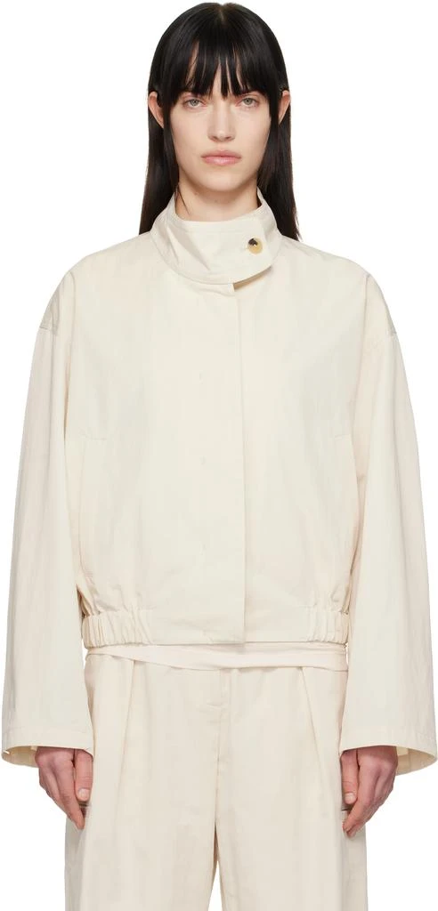 LE17SEPTEMBRE Off-White Funnel Neck Jacket 1