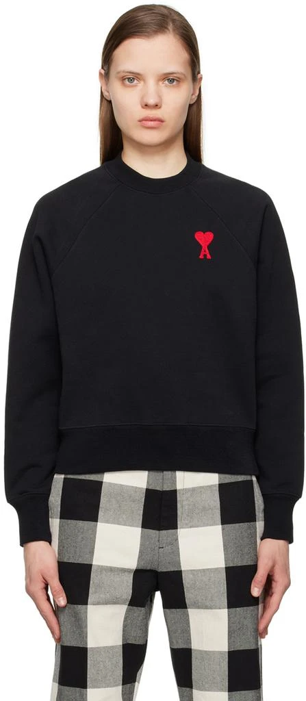 AMI Black Ami De Cœur Sweatshirt 1