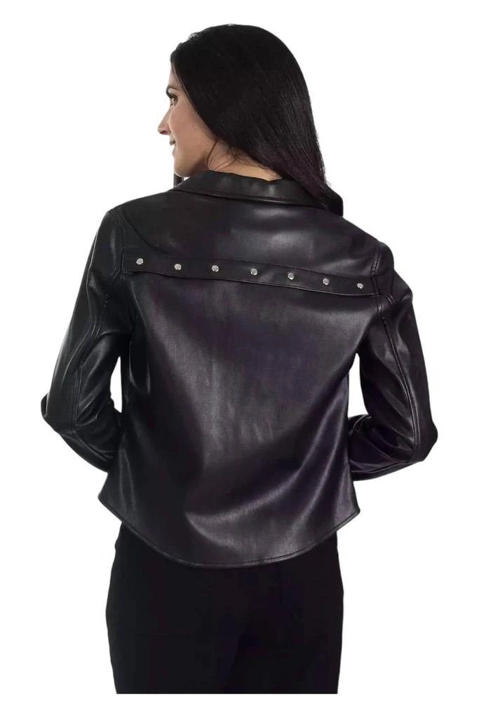 Nine West Women's Synthetic Leather Jacket In Black 2
