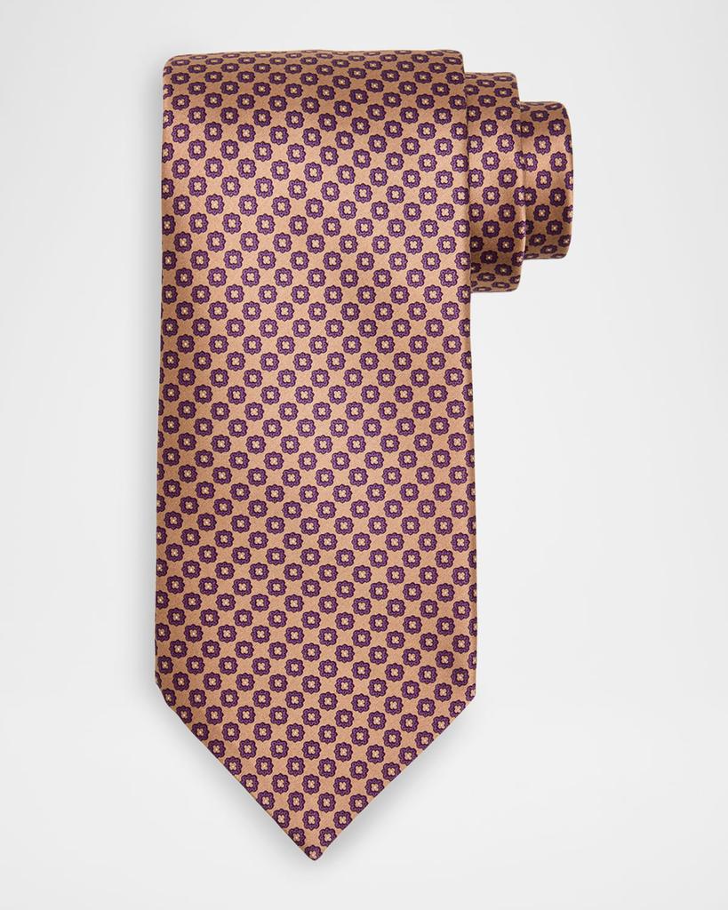 Stefano Ricci Men's Squared Flower Silk Tie