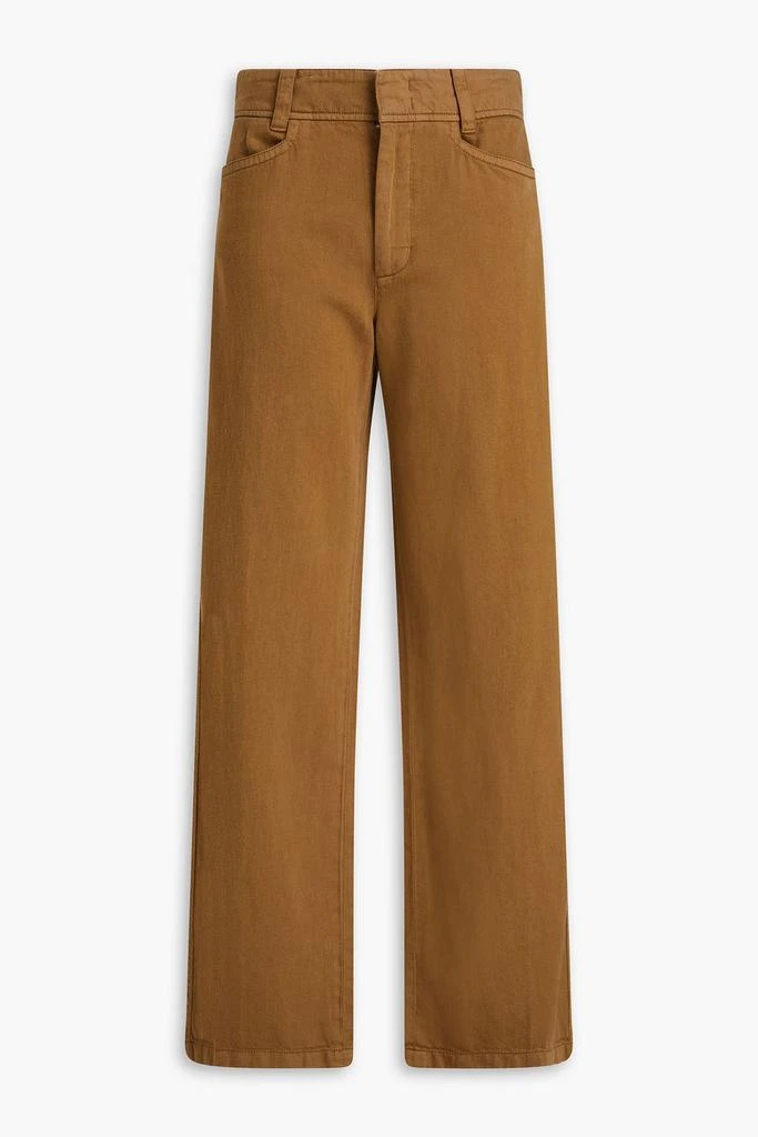Vince Cotton, Lyocell and linen-blend twill straight-leg pants 1