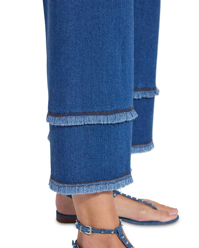 Lyssé High Rise Cropped Wide Leg Jeans in Mid Wash 6