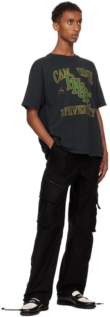 Rhude Black 'Rhude' University T-shirt 4