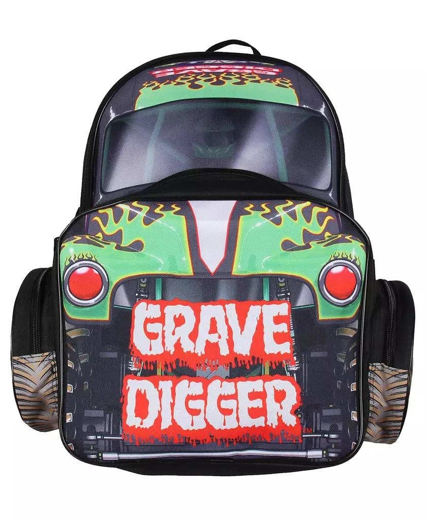Monster Jam Backpack Grave Digger Truck 3D Character School Book Bag 2